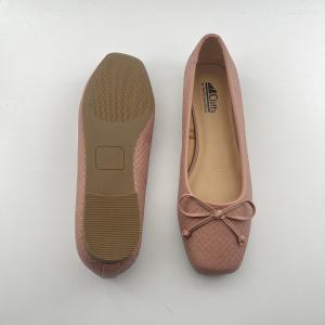 Fashionable Women's Low-Cut Square-Toe Flat Shoes with Bowknot