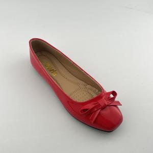 Patent Leather Slip-On Bow Low-Cut Flat Shoes