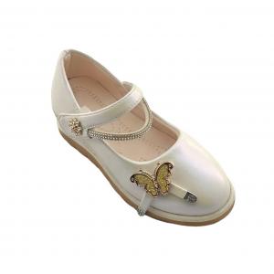 Toddler Girls' Bowknot Princess Heeled Shoes Soft-Sole Leather